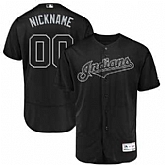 Cleveland Indians Majestic 2019 Players' Weekend Flex Base Roster Customized Black Jersey,baseball caps,new era cap wholesale,wholesale hats